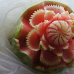 Dekoracja z arbuza - rozeta - carving