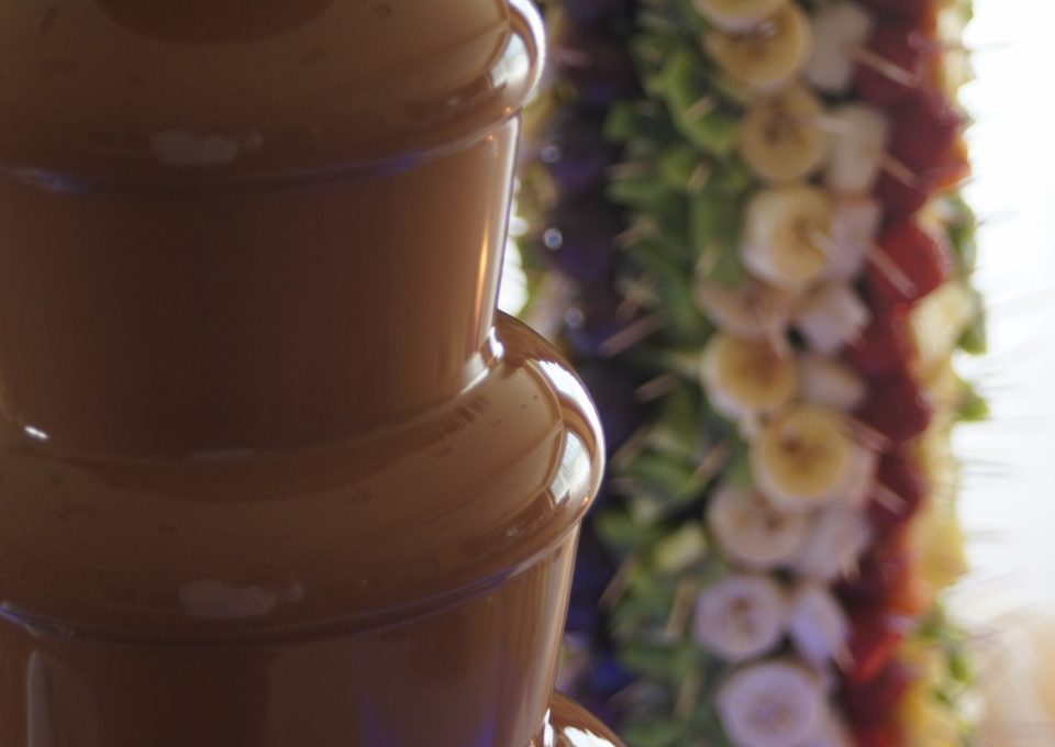 Fontanna z czekoladą i palma owocowa Hotel Rodan