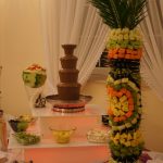 Palma z owoców, fontanna czekolady, rzeźba w arbuzie, carving
