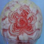 carving w arbuzie - róże
