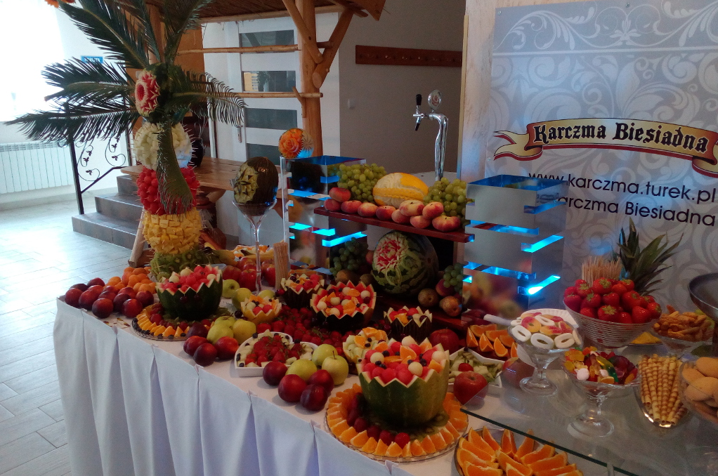 Bufet owocowy, dekoracje z owoców, Turek, Koło, Kalisz