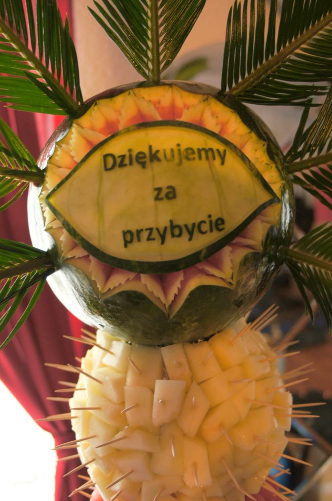 palmy owocowe, dekoracje owocowe Poznań, Konin, Łódź