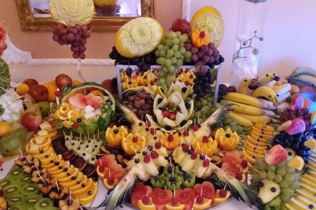 bufet owocowy, dekoracje owocowe, carving Koło, Turek, Konin