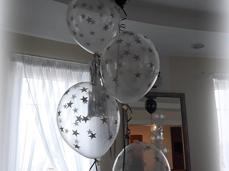 Przezroczyste balonowe z helem