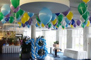 dekoracje balonowe, balony z helem HP Park Poznań, cyfry balonowe Poznań