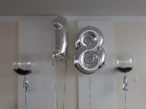 balony kule z piórami, balony na 18stkę, dekoracje balonowe, balony z helem turek, Łódź, koło, konin