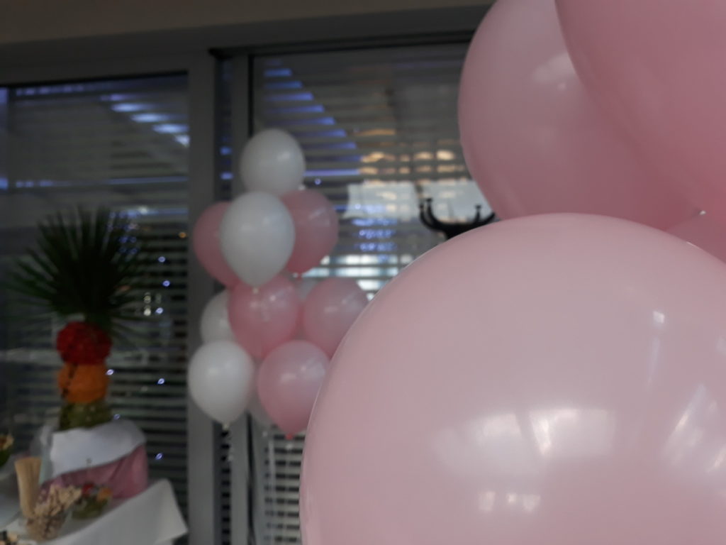 dekoracje balonowe na Chrzciny, balony z helem, fontanna czekoladowa, dekoracje owocowe Hotel Azyl Kąty Wrocławskie