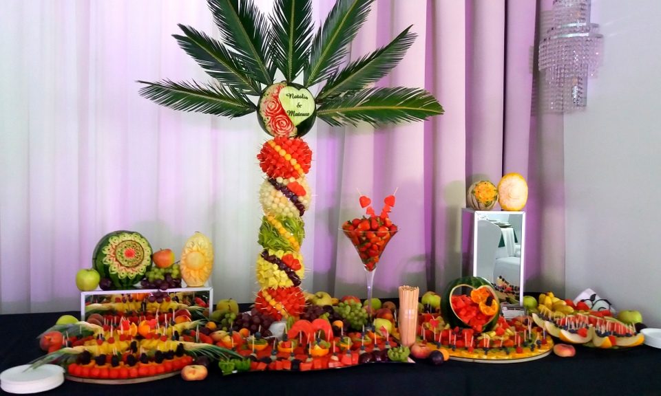 stół owocowy, fruit carving, dekoracje owocowe, owocowy bar, fruits bar